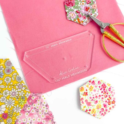 half hexagon acrylic cutting template
