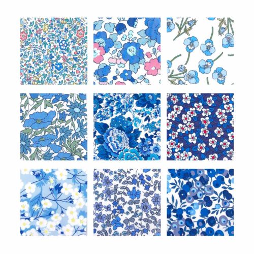 Liberty Blue 2.5" Charm squares kit