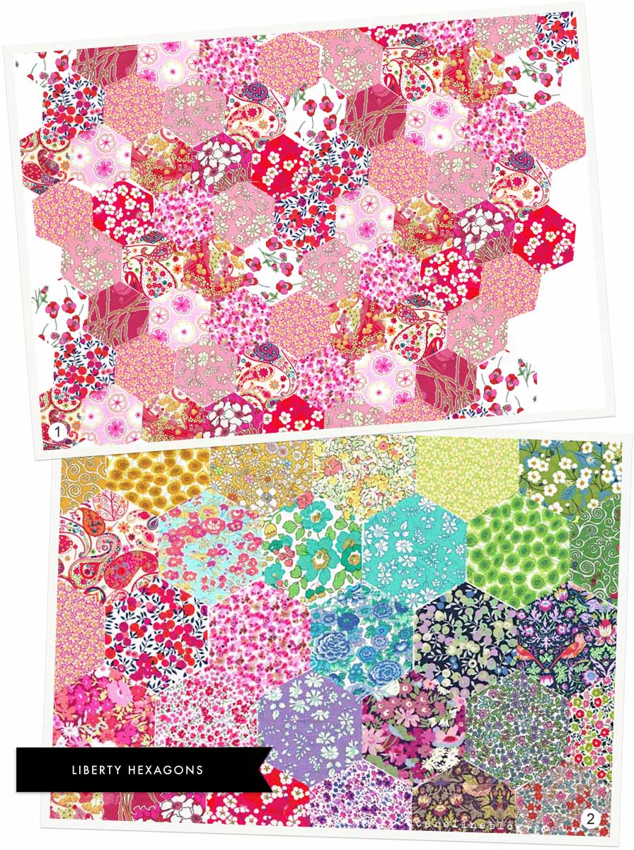 Liberty Hexagons! - Alice Caroline - Liberty fabric, patterns, kits and  more - Liberty of London fabric online