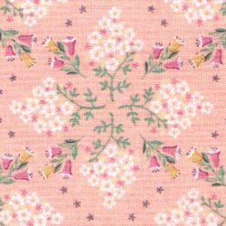 Tissu à fleurs rose layette
