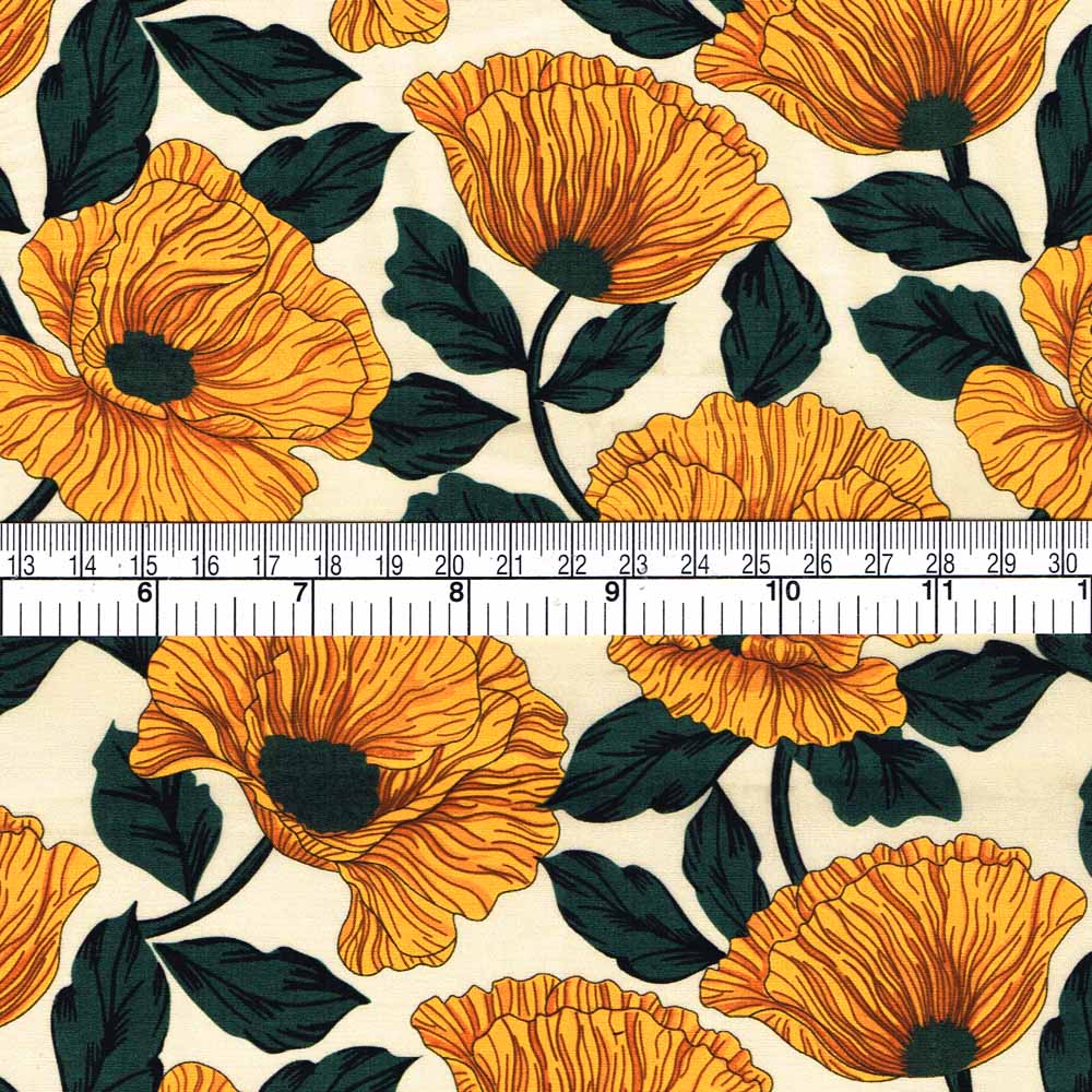 Artlux Fabrics London Poppy Dance Yellow - أليس كارولين - قماش ليبرتي  وأنماط وأطقم والمزيد - قماش Liberty of London عبر الإنترنت