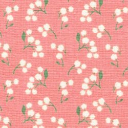 Tissu en coton imprimé de bourgeons de fleurs douces
