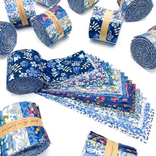 Liberty Fabric Blue Jelly Roll