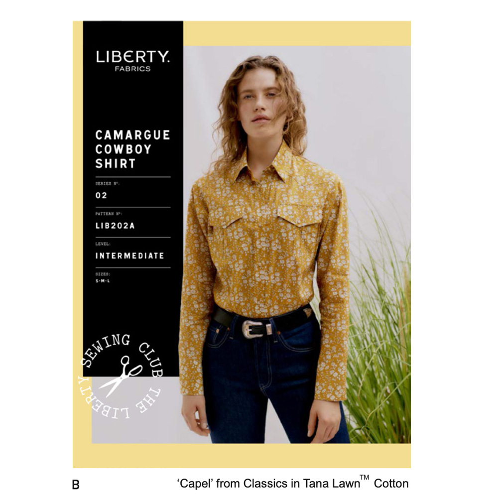 Schnittmuster für Camargue-Cowboy-Hemd von Liberty