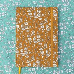 Liberty Fabric Covered Notebook | Capel Mustard