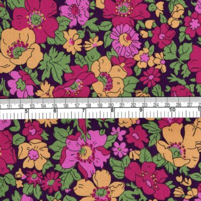 Pink And Purple Large Floral Quilting Cotton