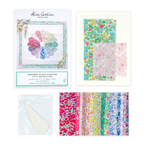 Dresden Plate Cushion in Rainbow Liberty Tana Lawn Fabric Kit - Image 2