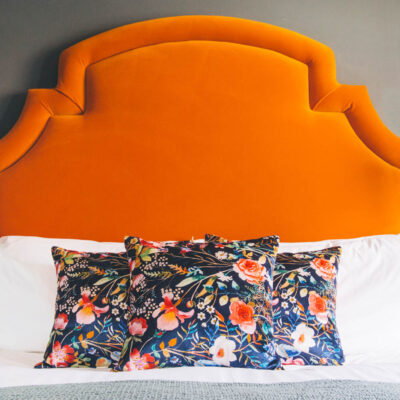 Orange And Navy Floral Interiors Inspiration