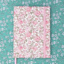 Liberty Stoff dekket notatbok | Eksklusiv Felicite Cherry Blossom
