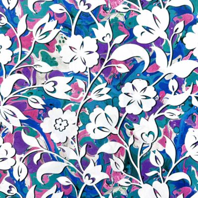 Liberty Fabric Floral Marble D