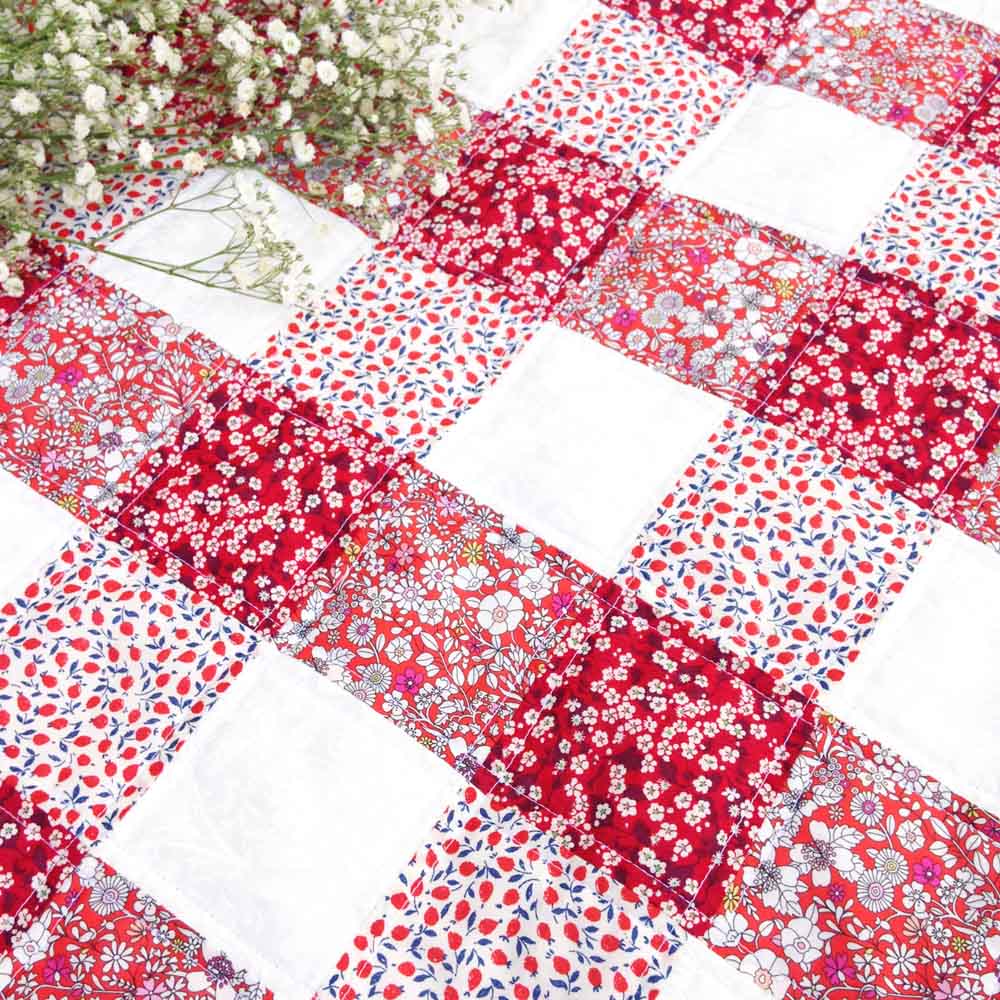 Kano film Bandit Red Gingham Patchwork Quilt Kit - Alice Caroline - Liberty fabric, patterns,  kits and more - Liberty of London fabric online