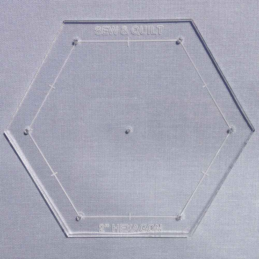 Gabarit de découpe acrylique hexagonal