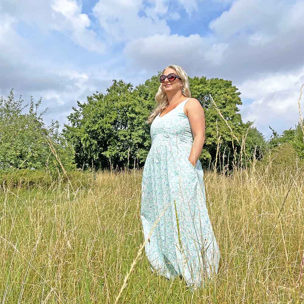 Liberty Tana Lawn Fabric Betsy 스플래쉬 드레스