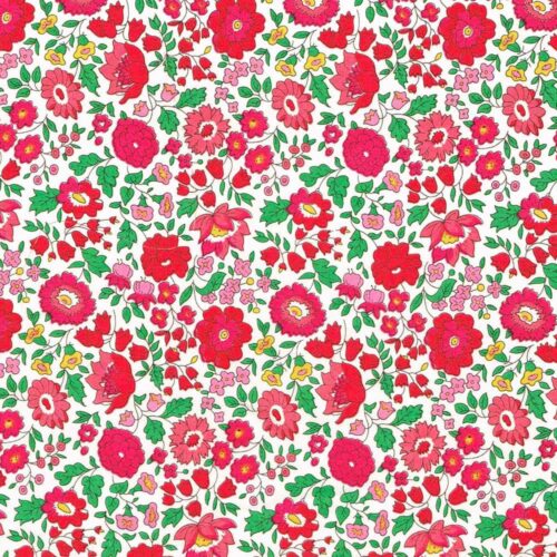 Liberty Fabric Danjo A Red Pink Tana Lawn