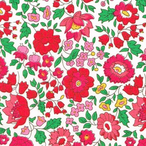 Liberty Fabric Danjo A Red Pink Tana Lawn - Image 2