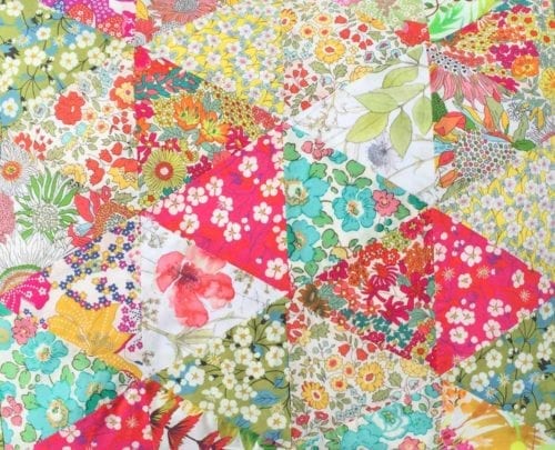 Liberty Triangles Patchwork Cushion - Alice Caroline - Liberty fabric ...