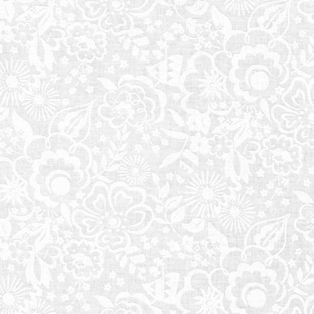 Liberty Lindy Silhouette White on White Quilting Cotton