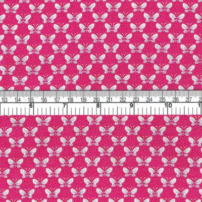 Pink Butterfly cotton fabric