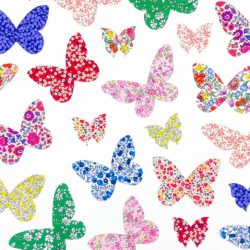 Sélection de tissus Liberty Tana Lawn prédécoupés Papillons arc-en-ciel