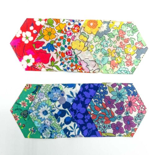 Rainbow liberty tana lawn pre cut hexagons