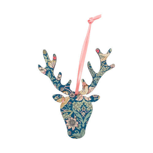 Liberty Strawberry Thief Stag Head Decoration