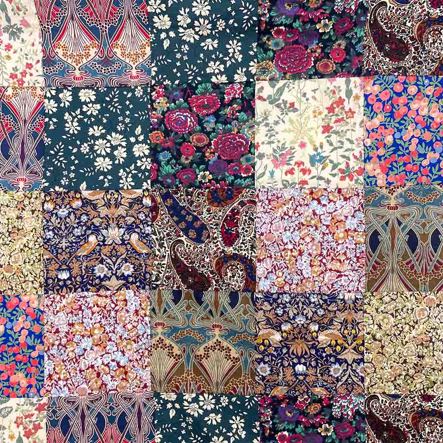 Vintage Liberty Patchwork Fabric Earth Tones | Άλις Καρολάιν