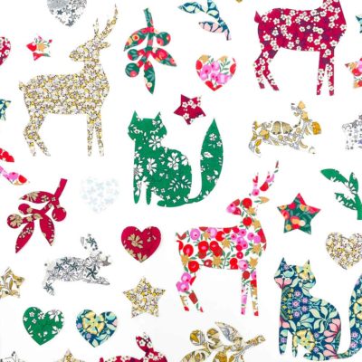 Χριστουγεννιάτικα Ζώα Σχήματα Υφασμάτων | Liberty Fabric | Alice Caroline Ltd