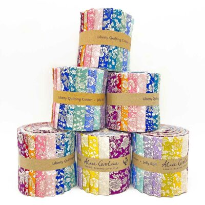Rainbow selection of floral quilting cotton 2.5" strips