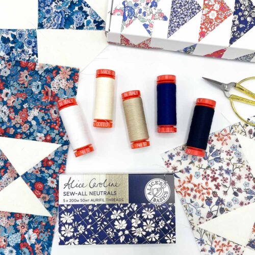 Aurifil x Alice Caroline Neutral Cotton thread collection