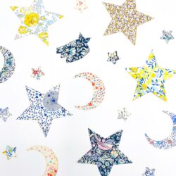 Liberty night sky star fabric shapes