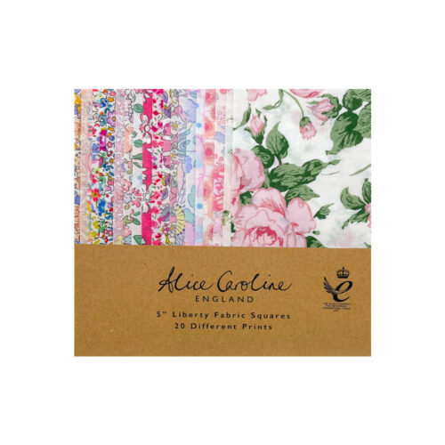 pink 5 inch Liberty Tana Lawn charm squares