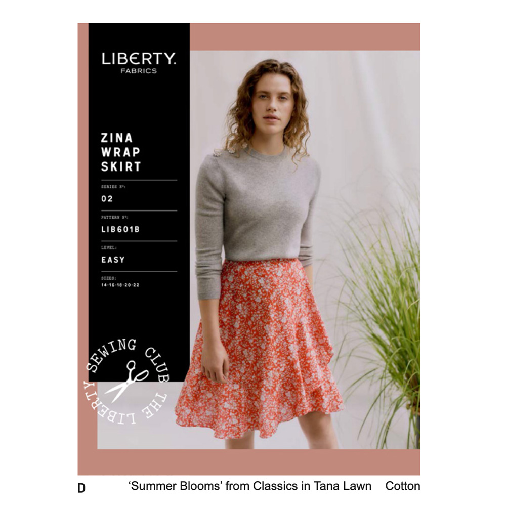Patron de couture jupe portefeuille Liberty