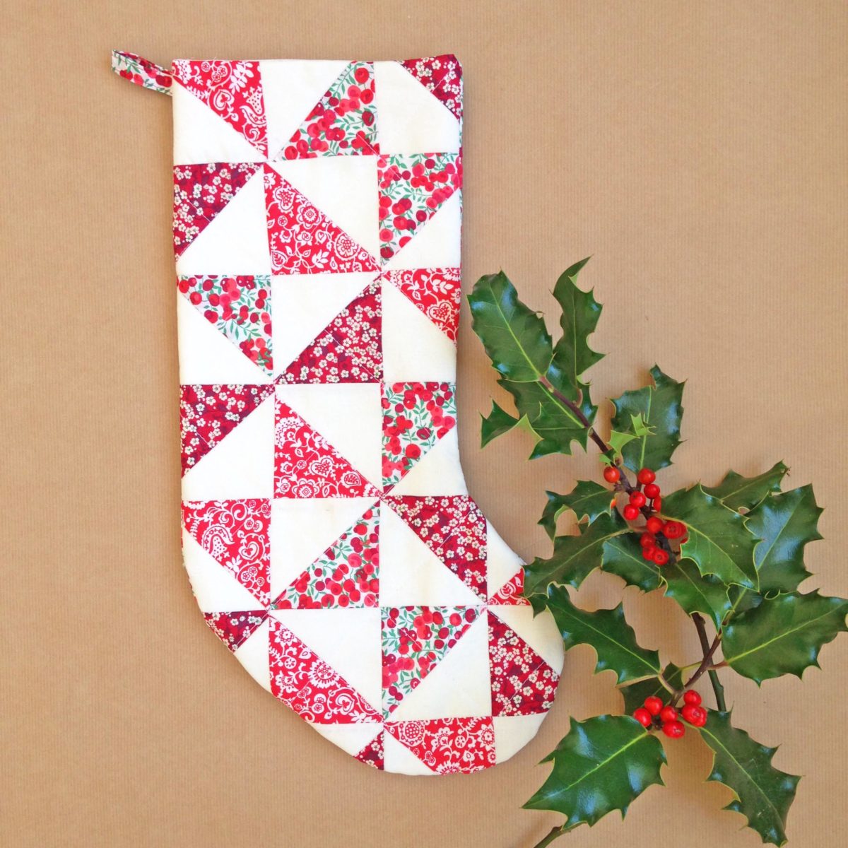 Christmas Patchwork Stocking Kit - Liberty Fabric - Alice Caroline ...