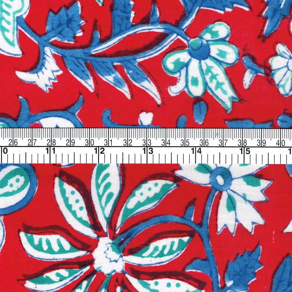 Indian Block Printed Cotton Fabric Kali Red - Alice Caroline - Liberty  fabric, patterns, kits and more - Liberty of London fabric online
