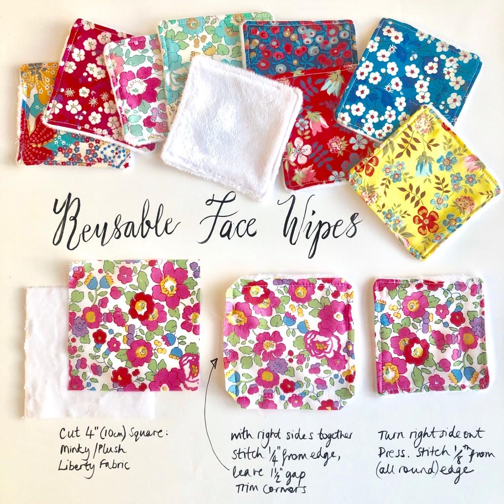 Reusable Liberty Face Wipes - Alice Caroline - Liberty fabric, patterns,  kits and more - Liberty of London fabric online