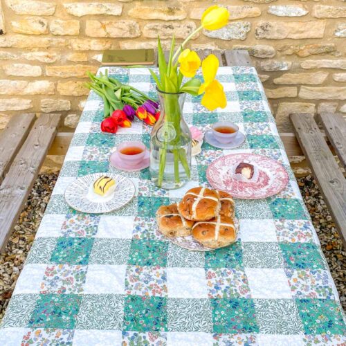 green liberty quilt picnic
